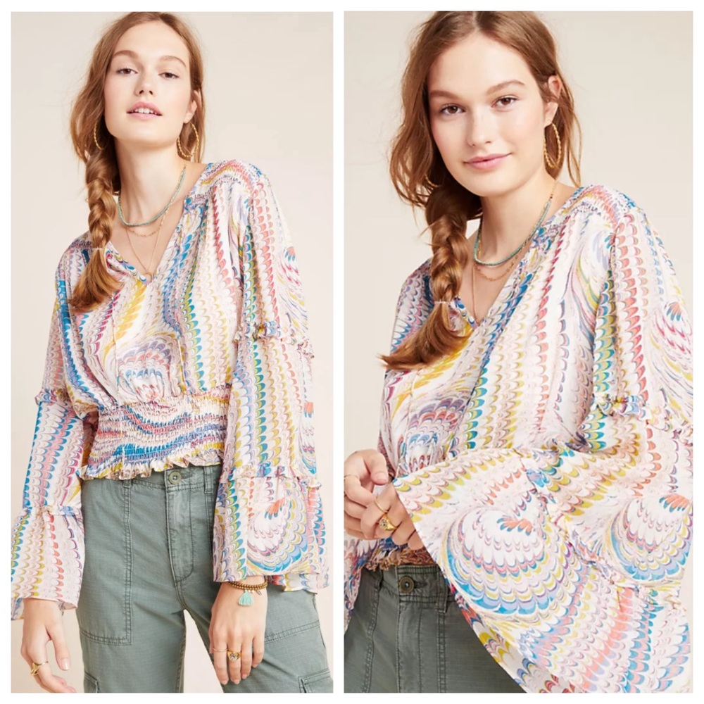 Anthropologie Maeve Jessa Peasant Blouse